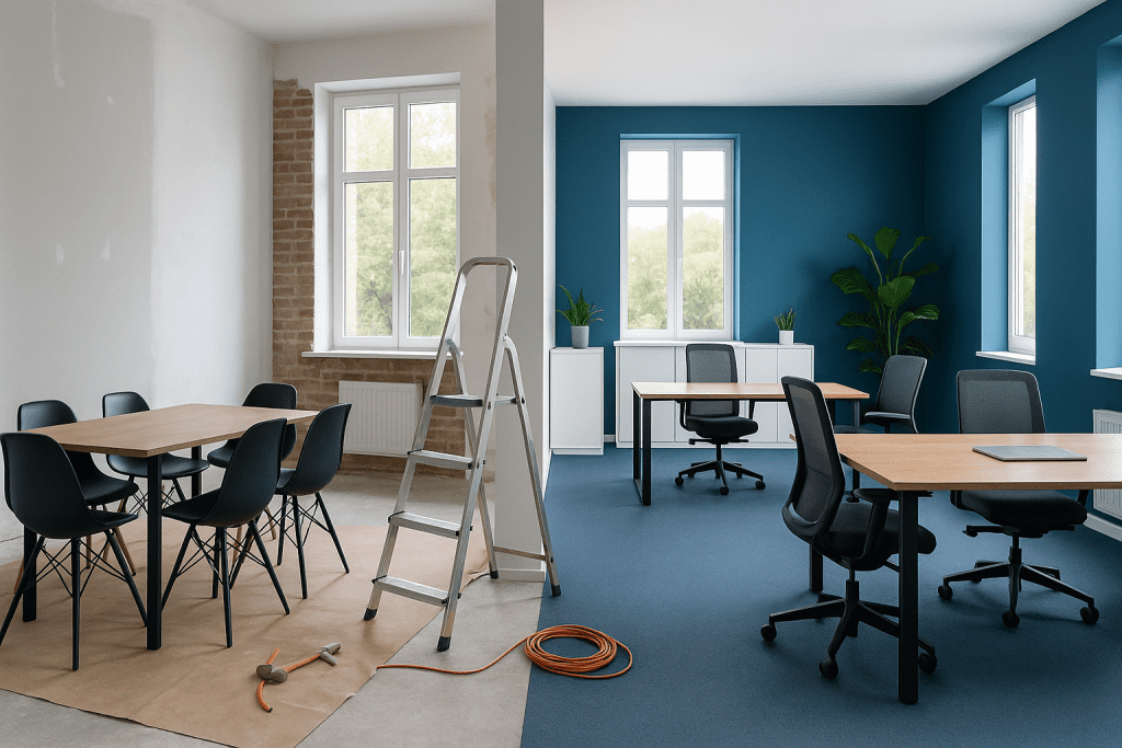 blog post header of an office